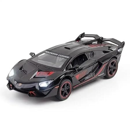 1:32 Lambroghini SC18 Alston Toy Car Metal Pull Back Diecast Car with Openable Door and Sound Light, Gifts Toys for Kids【 Multicolor 】