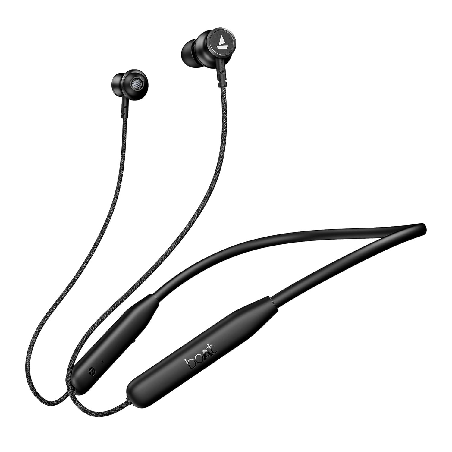 boAt Rockerz 113, 40H Battery, Dual Pair, Fast Charge, ENx Tech, Stream Ad Free Music via App Support, Magnetic Buds, Bluetooth Neckband, Wireless with Mic in Ear Earphones (Active Black) Visit the boAt Store